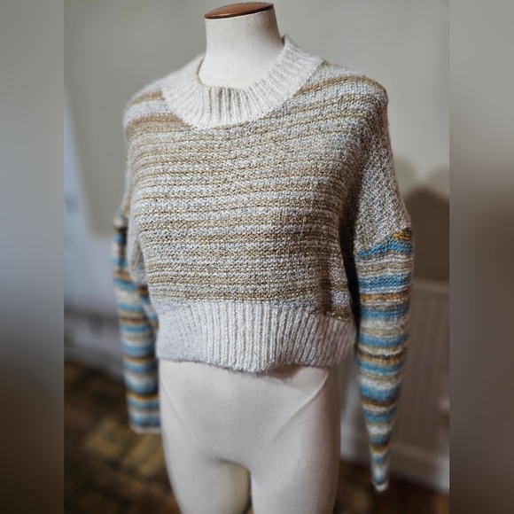 Urban Outfitters Cropped Western Boho Sweater Medium - Picture 2 of 4